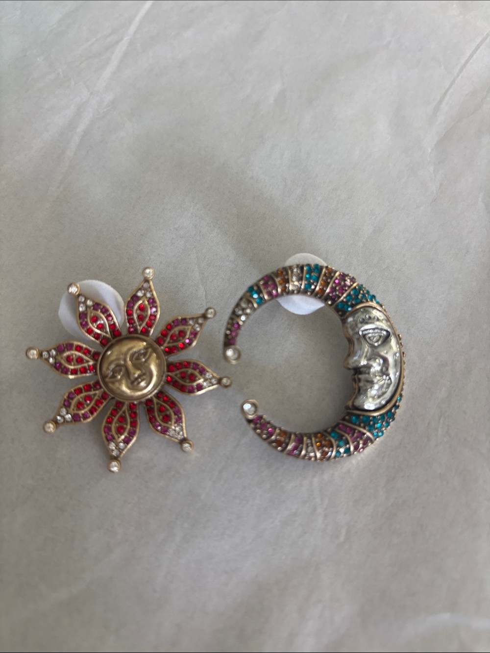 HEIDI Sun and Moon Rhinestone earrings